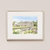 Killruddery House and Gardens Painted Venue Print - A3 / Include Frame / No Gift Wrap