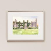 Luttrellstown Castle Summer Painted Venue Print - A4 / Include Frame / No Gift Wrap