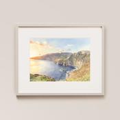 Slieve League Cliffs Painted Venue Print - A3 / No Frame / Add Gift Wrap