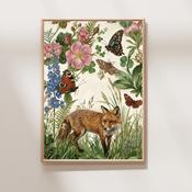 Secret Garden Fox Art Print - A3 image