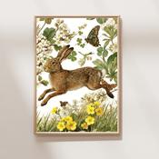Spring Hare Art Print - A3 image