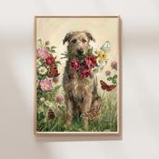 The Guardian of Blooms Art Print - A3