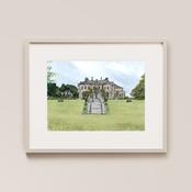 Tinakilly Country House Painted Venue Print - A4 / Include Frame / Add Gift Wrap image