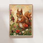 Meadow Squirrel Art Print - A3 image