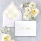 Gold Thank You Notelets - Include gift box