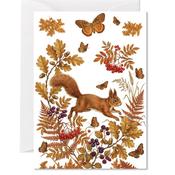 Autumn Foraging, Blank Greeting Card image