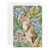 Wild Bluebell Hare, Blank Greeting Card image