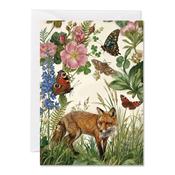 Secret Garden Fox, Blank Greeting Card image