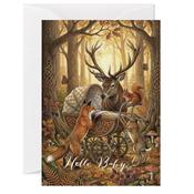 The Woodland Nursery, New Baby Greeting Card image