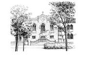 Smock Alley Theatre Ink Venue Print - A4 / Include Frame / Add Gift Wrap image