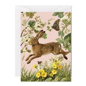 Pink Spring Hare, Greeting Card image