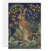 Midnight Forest Rabbit, Blank Greeting Card image