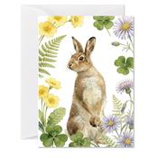 Spring Meadow Rabbit, Blank Greeting Card image