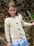 KIDS WOOL CREW NECK CARDIGAN:  X758 image