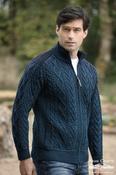 ZIP CARDIGAN WITH PATCH SHOULDER DETAIL Z4624 image