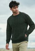 CREW NECK SWEATER WITH TWEED DETAILS T24 image