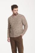 Donegal Wool Tweed Aran Sweater image