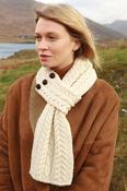 Aran Scarf with Traditional Buttons image