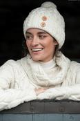 Supersoft Hat with Triskelion Decorative Buttons