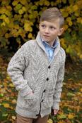 Aran Cardigan with Shawl Collar and Pockets