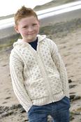 Children's Aran Cardigan with Full Zip and Hood image