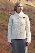 One Button Merino Aran Cardigan image