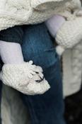 Hand Knit Sheep Booties