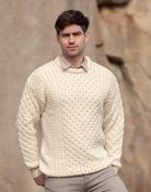 Merino Aran Crew Neck Sweater image
