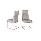 Dante Leather Dining Chair Taupe