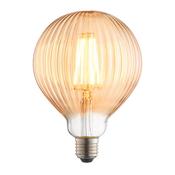 Ribb Bulb Amber Glass