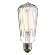 Ribb Pear Bulb Clear Glass
