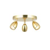 Porto Bathroom 3 Ceiling Light Satin Brass