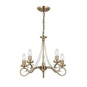 Trafford 5 Pendant Light Antique Brass image