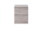 Jupiter Grey Oak Bedside Table With Two Drawers