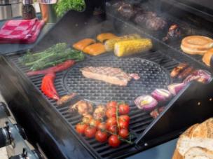 Sahara Searing Grill Insert Black Round BBQ Grill Accessory