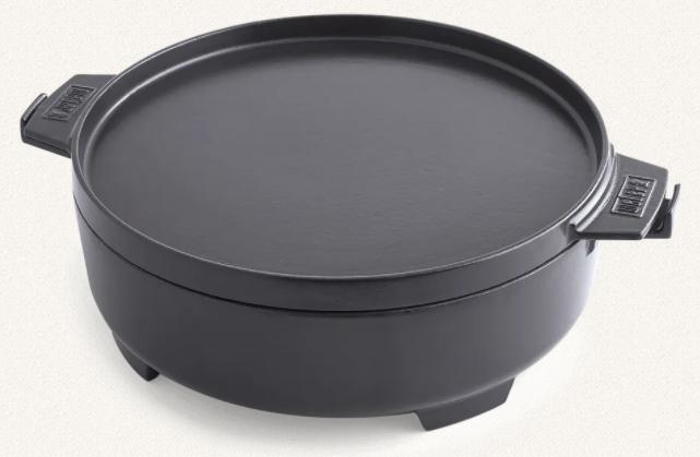 Weber Cast Iron Dutch Oven with Flat Top Lid