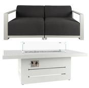 Del Mar Left &amp; Right and Fire Pit Table. Dark Grey. image
