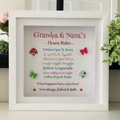 Grandparents House Rules Frame