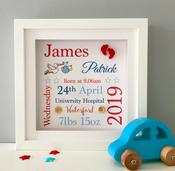 Baby Stork Frame for Boy