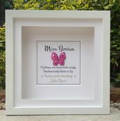 Teacher Glitter Butterfly Frame