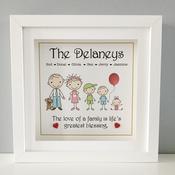 Family Stick Figure Frame image