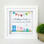 Family Wellies Bunting Personalised