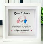 Godparents Personalised Frame ( Will you be my )