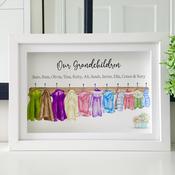 A NEW DESIGN Family Hanging Coats Rectangle Frame