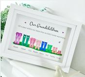 Family Wellies rectangle Frame