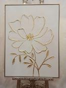 Gold &amp;amp; White Flower Canvas