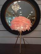 Pink Feathered Lamp