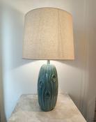 Blue Green Swirl Ceramic Lamp