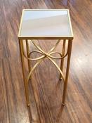 Gold Metal &amp;amp; Mirrored Side Table