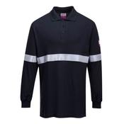 Portwest FLAME RESISTANT ANTI-STATIC LONG SLEEVE POLO SHIRT WITH REFLECTIVE TAPE - FR03 image
